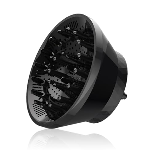 DOVBAN Difusor para pelo rizado para secador de pelo, para modelar peinados, rizos ondulados, accesorios para salones de peluquería profesionales (negro)