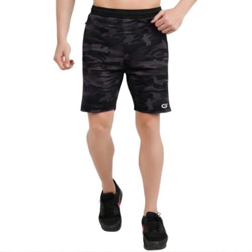 Image of GYMIFIC Shorts Pant for Men Military Camouflage Pattern | Lightweight Running & Sports Shorts for Men