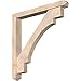 Ekena Millwork BKT0604X46X46MRC03SDF Merced Arts and Crafts Smooth Bracket w/Offset Brace, Douglas Fir