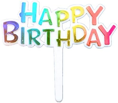 Pack 100 Happy Birthday Cake Toppers Colorful Mini Happy Birthday Cake Toppers Cake Decorations 1st First 16th 18th 21st 30th 40th 50th 60th 70th 80th 90th 100th Birthday Party Decoration