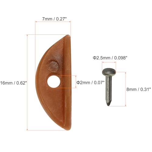 Image of HARFINGTON 50Pcs Picture Frame Backing Hardware Clips with 50Pcs Screw Turn Button Fasteners Set Picture Turn Backing Clips for Craft Hanging Picture Drawing, Brown