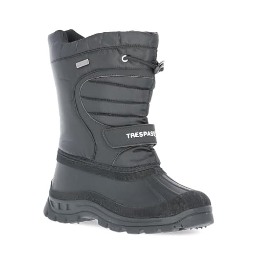 Trespass Dodo - Botas de nieve de poliuretano unisex, color negro, talla 35 EU