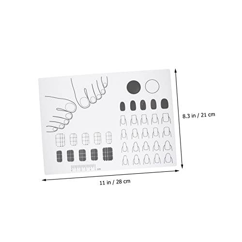 Alfombrilla de silicona flexible para práctica de uñas acrílicas miniatura 3