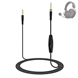 Zosvoses Cloud Alpha Cable Compatible with HyperX Cloud Alpha, Cloud Alpha S, Cloud Mix, Cloud Flight Gaming Headset, 3.5mm Replacement Audio Cable with Inline Mute & Volume Control, 4.9ft
