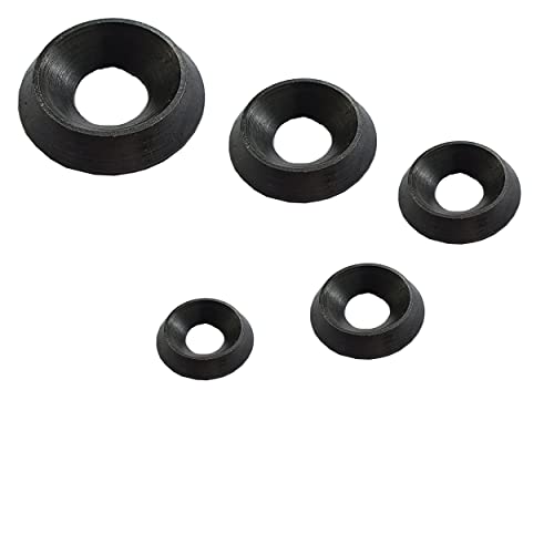 Solid Black Countersunk Finishing Washers Stainless Steel Cup (20, M3) - Image 3