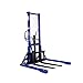 Calibro largo Carrello elevatore alto Impilatore manuale con forche scorrevoli da 210 mm a 950 mm | Capacità di sollevamento 1,0 t / 1000 kg Sollevare 1,6 m / 1600 mm