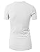 Made By Johnny WT3 Womens Basic Fitted Soft Short Sleeve Deep V Neck T Shirt XL White