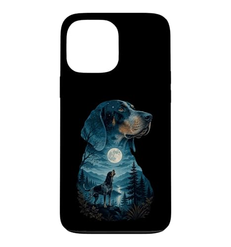 Bluetick Coonhound Moonlit Forest �X�}�z�P�[�X iPhone 13 Pro Max �p