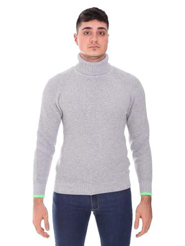 Gabardine maglie a collo alto grigio KRK2021D pull gris taille L pour homme