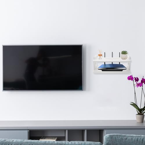 Estante de pared para router para acabar con el desorden de cables 5
