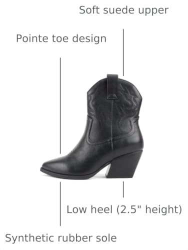 Image of Soda inchBLAZING inch ~ Women Western Bootie Pointe Toe with Low Heel (Wide Fit Available)