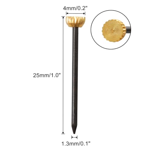 Image of Pack Of 50 Nails For Picture Frames Large Head Nails For Frames Strong & Decorative Nails Long Tacks Simple Installation Plaster Frame Holder Mounting Hardware Set Wall Hangings Solution Hooks With