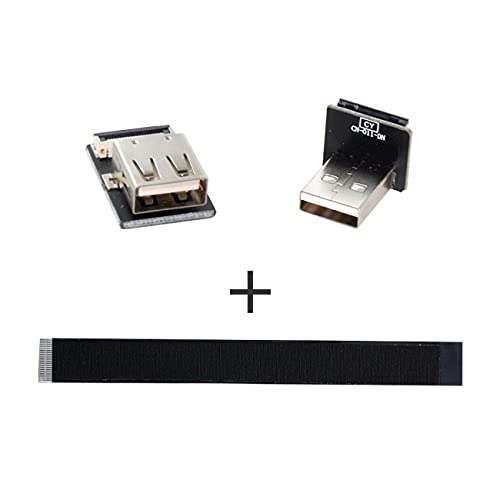 NFHK Down Angled USB 2.0 Type-A Male to Female Extension Data Flat Slim FPC Cable for FPV & Disk & Scanner & Printer 200cm - Image 4