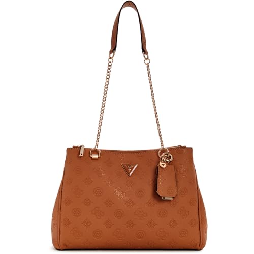 Sac d'épaule beige Cresidia Status GUESS aux finitions haute couture