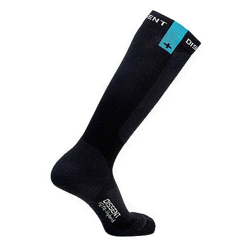 Dissent Unisex Adults IQ Fit Hybrid Thin High-Performance Warm Insulated Padded Over the Calf Merino Wool Ski Socks
