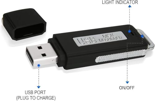 Digital Voice Recorder,8GB USB Flash Drive,Portable Tape Recorder Audio Recording Device,Upgraded Small Tape Recorder for Lectures Meetings,Compatible with Windows and for Mac,Android OTG Recorde