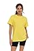BILLIONHATS 6 Pack Womens Cotton T-Shirts, Crew Neck Short Sleeve Baggy Loose Tops Tees Color Assorted, Size X-Large