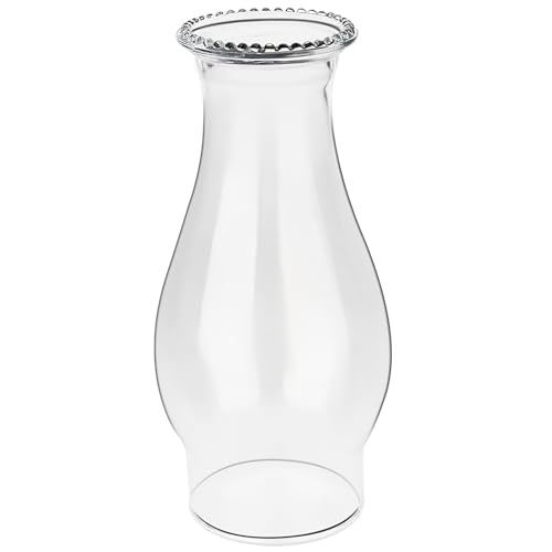 Oil Lamp Chimney Replacement Clear Hurricane Lamp Glass Shade (Wave Style) for Kerosene Lamps 3 Inch Base1 Pack