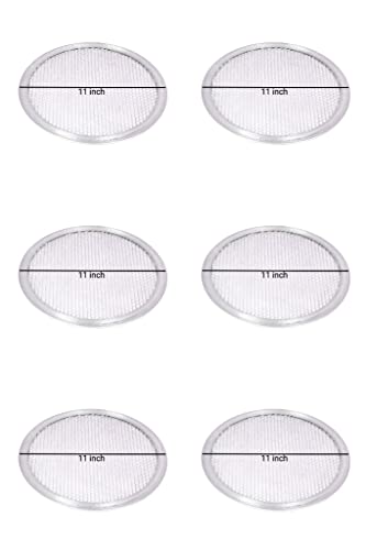 Image of Pizza Mesh /Screen for Commercial Use of Hotels and Restaurant 11 Inches Diameter Alminium Pizza Mesh /Screen - Set of 6 Pieces