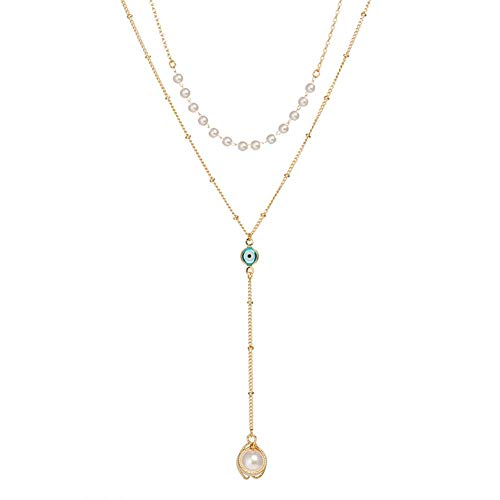 Preisvergleich Produktbild CyFe Mehrschichtiges Muschelschale Halsketten Mode Damen Halsketten Schmuck für Damen Mädchen,Legierung,NZ361