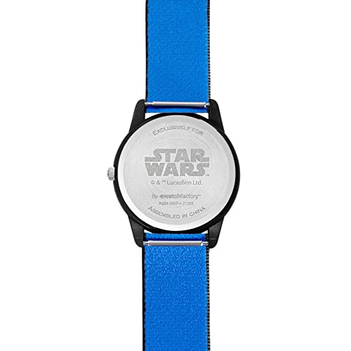Image of STAR WARS Kids' Plastic Time Teacher Watch, Analog Quartz Nylon Strap Watch