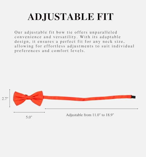 Image of MDSTYLE Bow Ties for Men Pre-Tied Adjustable - Classic Men's Bow Tie - Tuxedo Wedding Formal Bowtie Solid Color Bowties