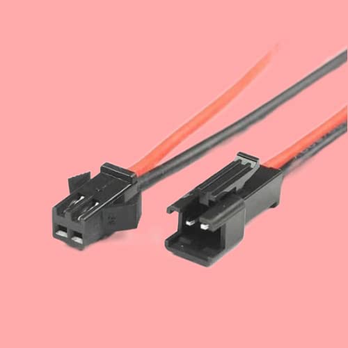 22 AWG JST SM 2 Pin Plug Male and Female Connector Charging Adapter with 115 mm Electrical Cable Wire for LED Light, (Pack of 10 Pairs)-image-37