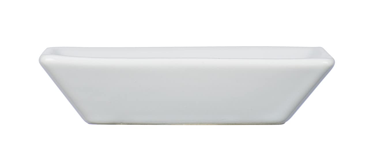 WENKO Cordoba Soap Dish Ceramic Soap Dish with Spanish-Moorish Ornaments, Suitable for Bathroom and Kitchen, Dimensions: 2.5 x 10.5 x 10.5 cm, White