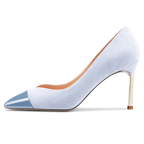 Saekcted Women Stiletto High Heel Pointed Toe Pumps Slip-on Wedding Party Cute 3.3 Inches Heels4