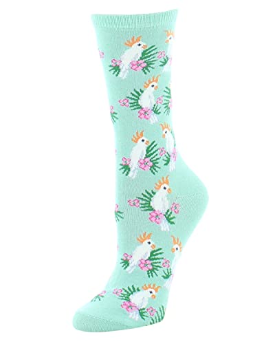 Memoi Cockatoo Bamboo Blend Crew Socks Lichen One Size #TOP1
