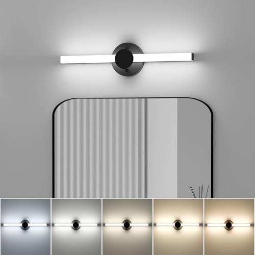 AIMEZDA LED Bathroom Light Fixtures 20 inch 24W IP44 Black