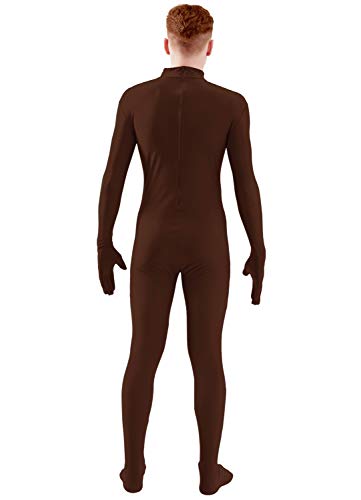 Image of Ensnovo Mens Mock Neck Full Body Unitard Spandex Zentai Suits Costumes