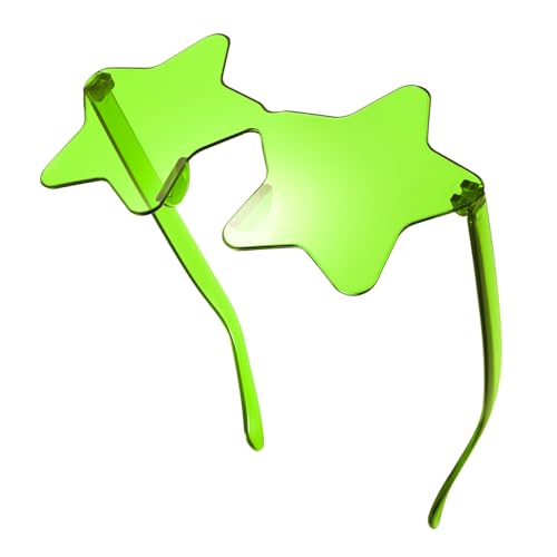 2 Pcs Rimless Star Sunglasses Transparent Candy Color Sunglasses Christmas Party Favor Star Glasses2