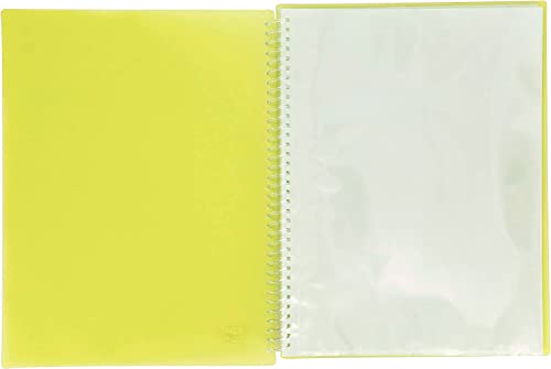 Oxford, Dokumentenmappe aus Kunststoff, A4, 30 transparente Hüllen, Limettengrün