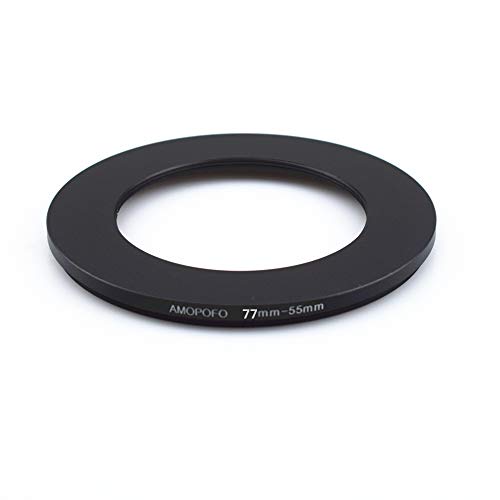 Image of 77mm to 55mm /77mm-55mm Step-Down Ring Filter Adapter for All Brands UV,ND,CPL,Metal Step-Down Ring Adapter