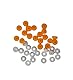 10 Sets Leefai Pro Fingerboard Trucks Bushing, Orange and White, etwas härter im Vergleich zu den G1-Buchsen