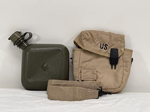 Military issue 2 Quart Water Canteen with New Issue Insulated Carrier and Shoulder Sling