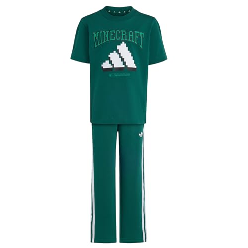 adidas Unisex niños Minecraft Set Track_Suit, collegiate green, 2-3 Years