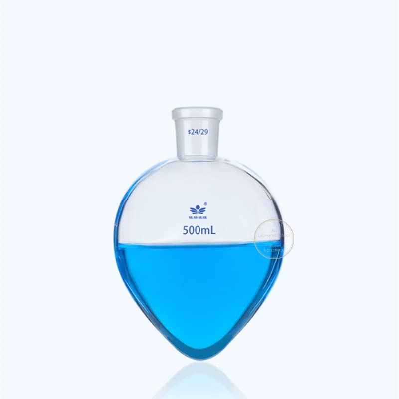 1 Unidad de Vidrio de borosilicato de Laboratorio Alto 50 ml-2000 ml Esmerilado estándar #19#24#29 Boca Espesar matraz de Vidrio con Fondo en Forma de V (Size : 1000ml celiber29)