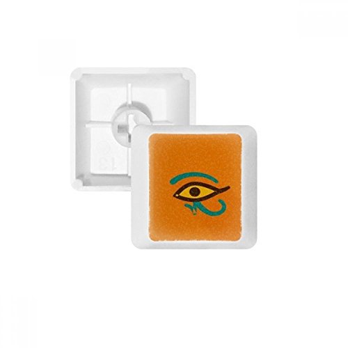 Keycaps PBT avec motif œil Égypte Antique blanc multicolore