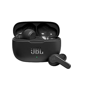 JBL Vibe 200TWS – True Wireless Earbuds, 20 hours of combined playback, JBL Deep Bass Sound, Comfort-fit, IPX2 rating, Pocket friendly (Black)