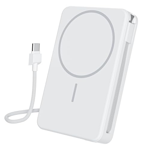 Magnetic Power Bank, 10,000mAh Wireless Portable Charger for Mag-Safe 15W Fast Charging, Battery Pack with USB-C Cable 20W in/Out for iPhone Air/17/16/15/14/13/12/Plus/Pro/Pro Max, AirPods & More