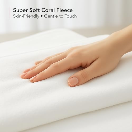 Toallas de ducha blancas OVENTE de microfibra absorbente en pack de 6 unidades 4