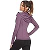 Mokermi Women's Running Jacket Full Zip Athletic Hoodie Lightweight Sportswear Fit Sports Yoga Workout Track Jacket