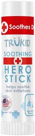 TruKid Hero Stick – Bug Bite Itch Relief for Kids, Toddlers, Baby Travel Essential & Diaper Bag Must-Have, Natural Soothing Boo Boo Stick Anti Itch Balm for Mosquito Bites 0.55oz