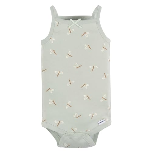 Image of Gerber Baby Girls Multi-Pack Sleeveless Onesies Bodysuit