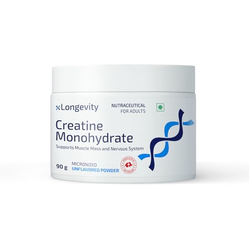 Image of Creatine Monohydrate Powder 90g for Men & Women, Micronized Pure Unflavoured | Rapid Absorption, Muscle Mass Strength and Recovery | 30 Servings