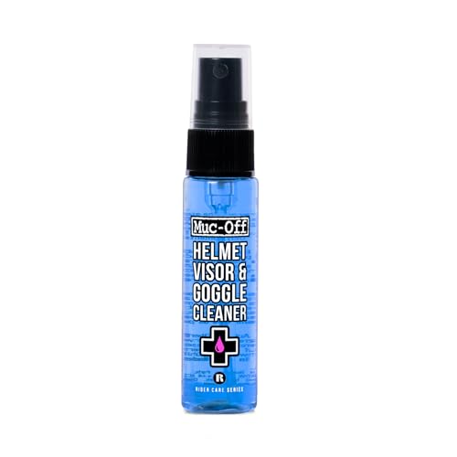 Muc-Off Helmet Visor & Goggle Cleaner - pH Neutral Glasses Cleaner Spray - Solvent-Free and Biodegradable - Safe for All Lenses and Goggles - 32ml