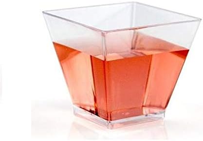 25 x Quadri Plastic Glasses - 60 ml