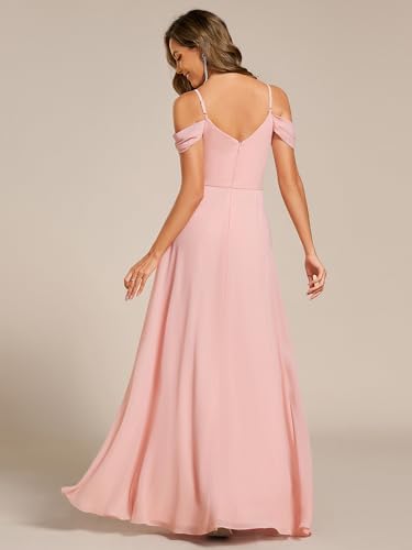Image of Ever-Pretty Women's V Neck Pleated Sleeveless Chiffon Floor Length A Line Bridesmaid Dresses 02354
